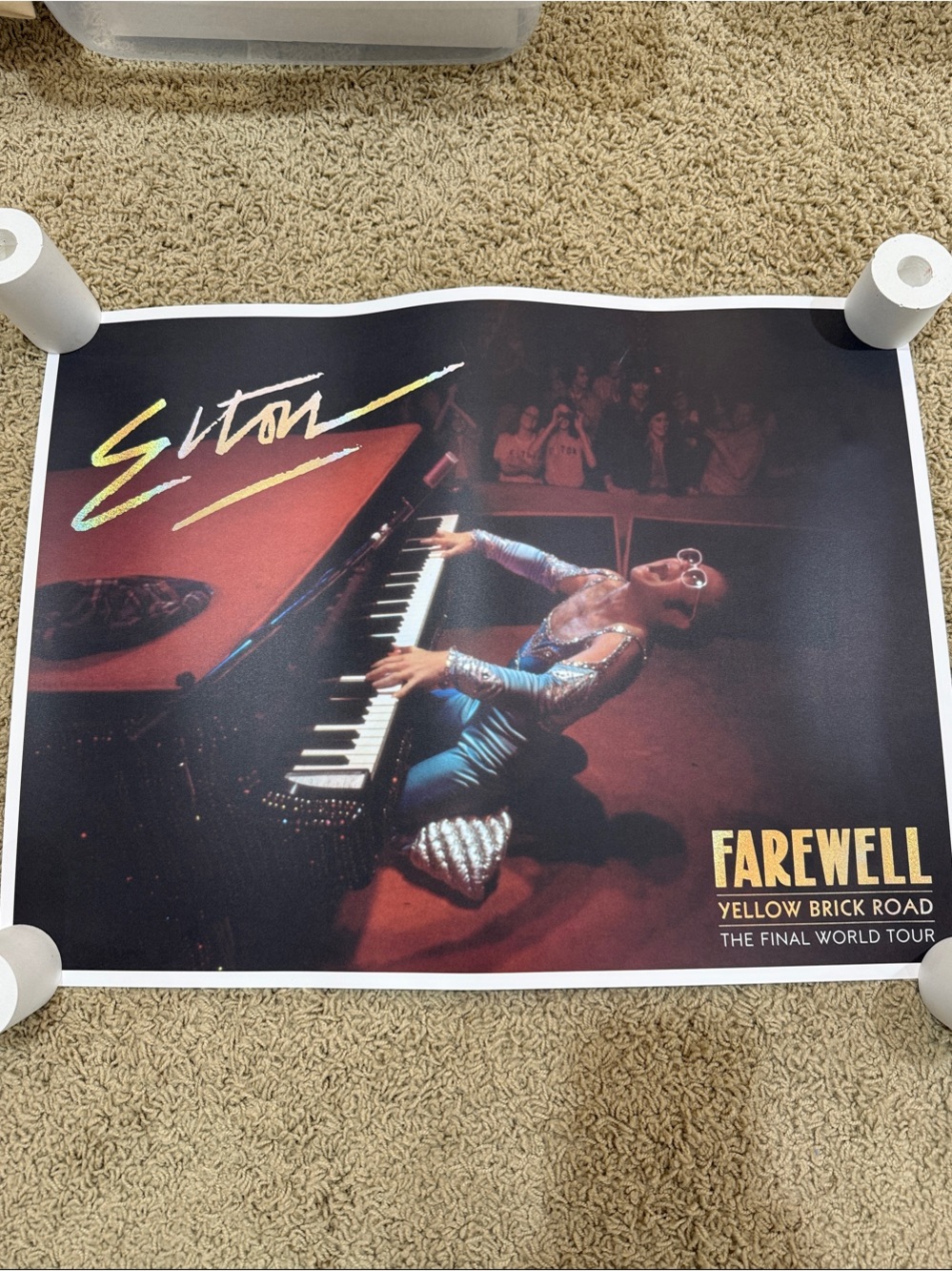 Elton Farewell Yellow Brick Road Poster - Black/Gold